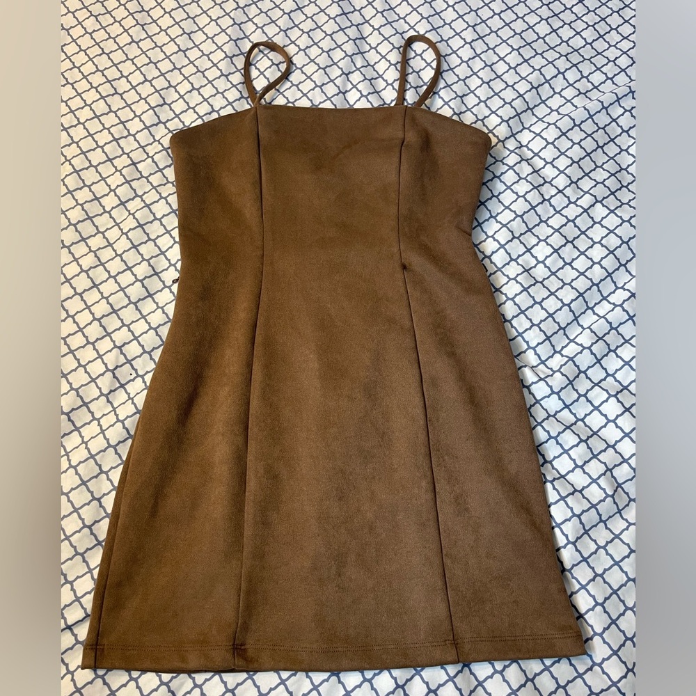 As U Wish Brown Mini Dress